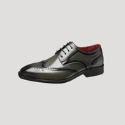 Men's Black Dress Shoes - Classic Wingtip Brogue Oxford with Cushioned Insole for Formal Occasions 4