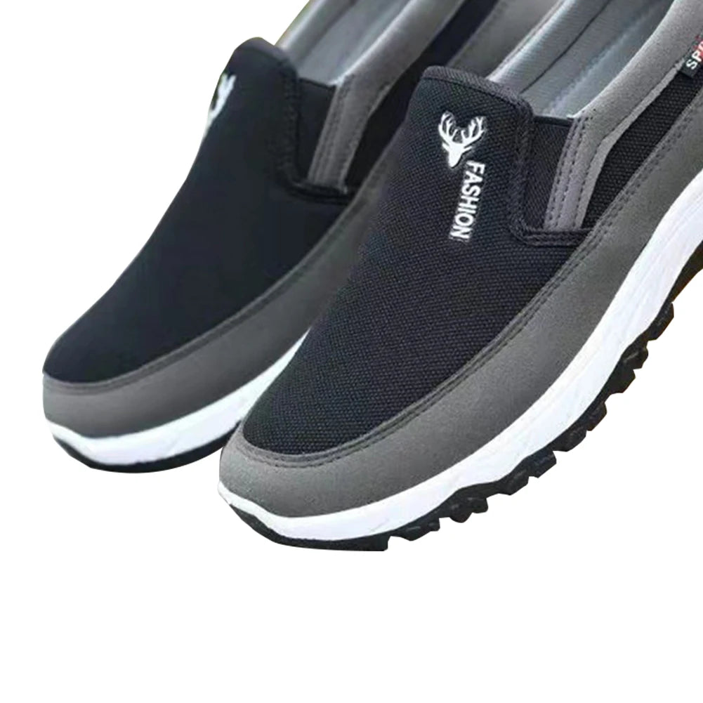 Men's Boat Shoes Black Size 42 Mesh Slip-On Casual Footwear 4