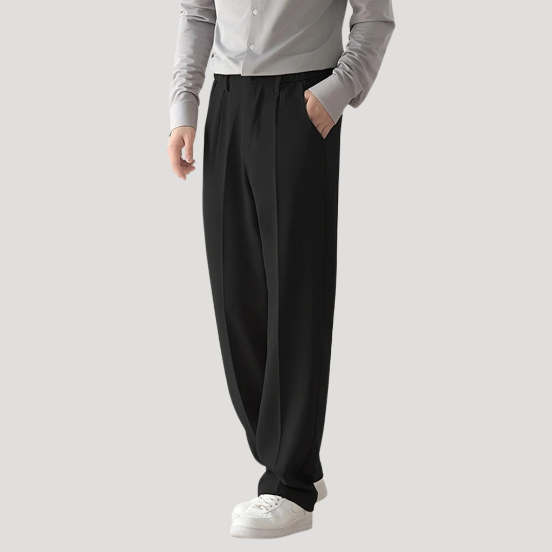 Men's Casual Trousers with Elastic Waist and Straight Leg Fit – Comfortable Smart Chinos for Office and Everyday Wear 2
