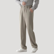 Men's Casual Trousers with Elastic Waist and Straight Leg Fit – Comfortable Smart Chinos for Office and Everyday Wear 5