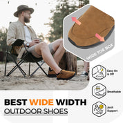 Men's Hiking Boots Brown Size 10 Vegan Suede 2