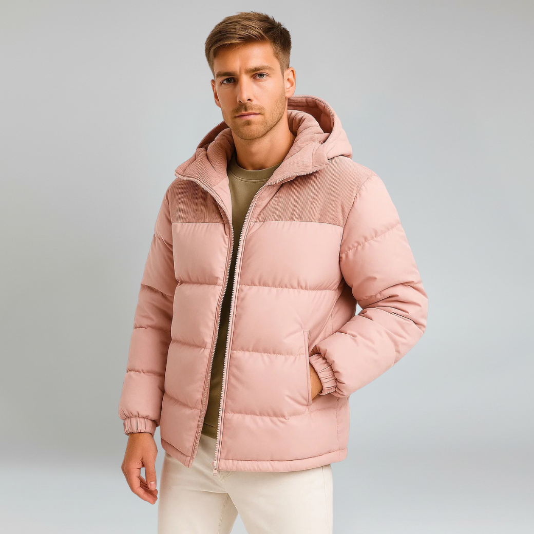 Jacket – Mens – Autumn & Winter – Men's Lightweight Insulated Puffer Jacket with Hood and Pockets – Montford Co 0