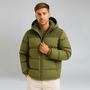 Jacket – Mens – Autumn & Winter – Men's Lightweight Insulated Puffer Jacket with Hood and Pockets – Montford Co 0