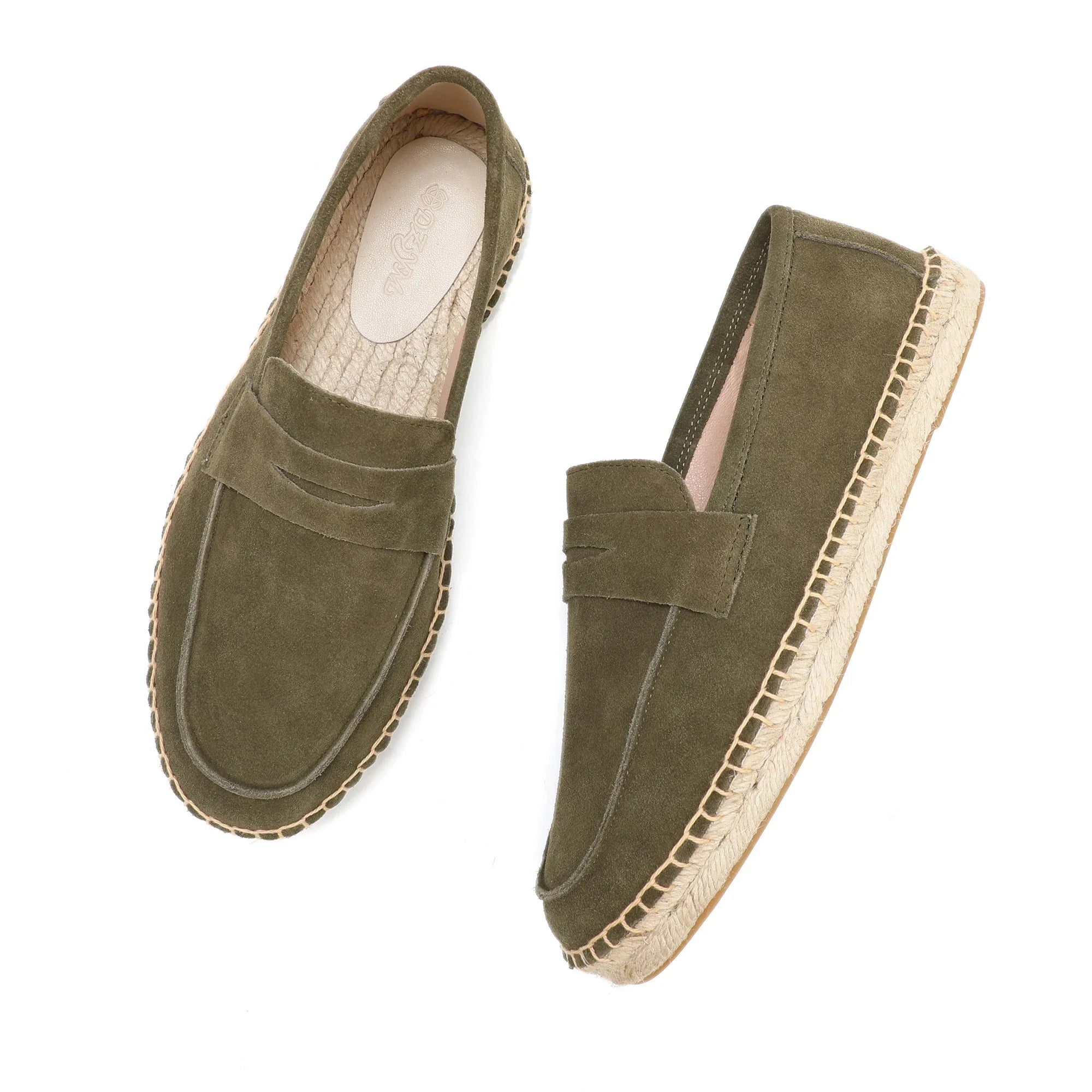 Men's Loafers Brown Size 10 Suede Leather Casual Slip-On Shoes 7