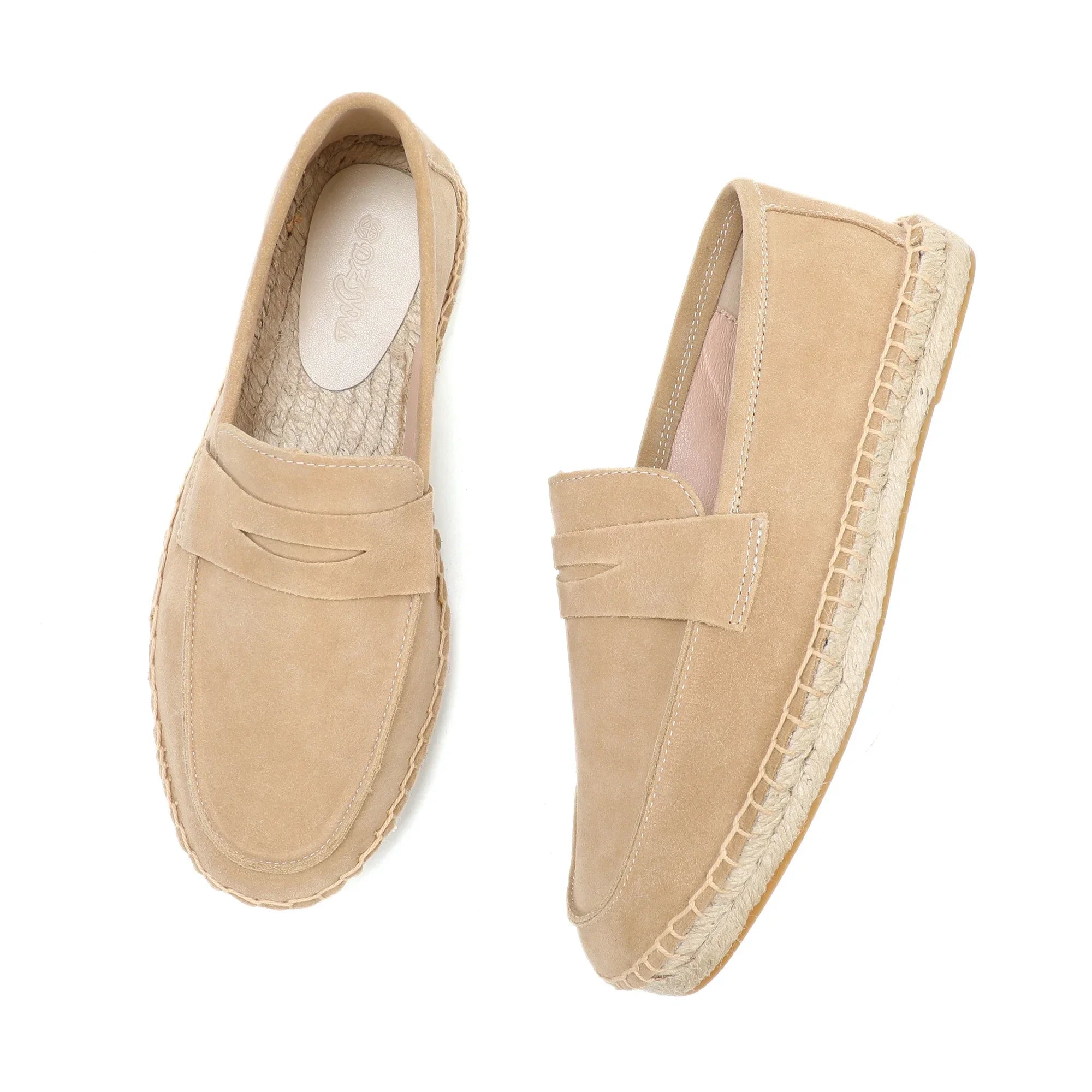 Men's Loafers Brown Size 10 Suede Leather Casual Slip-On Shoes 8