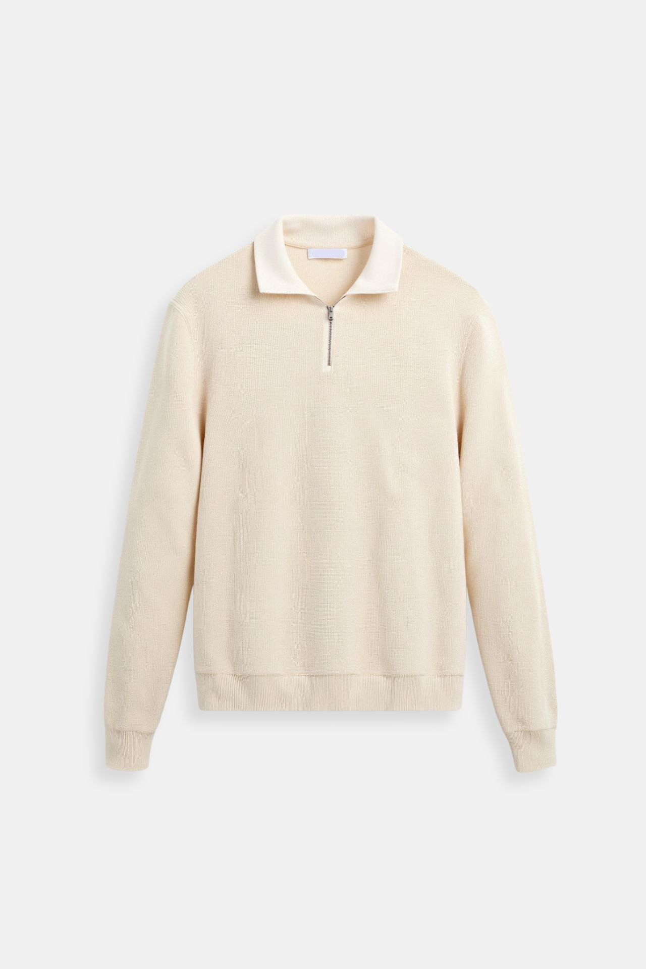 Men's Quarter Zip Sweater - Classic Knitted Wool Design 0