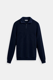 Men's Quarter Zip Sweater - Classic Knitted Wool Design 6