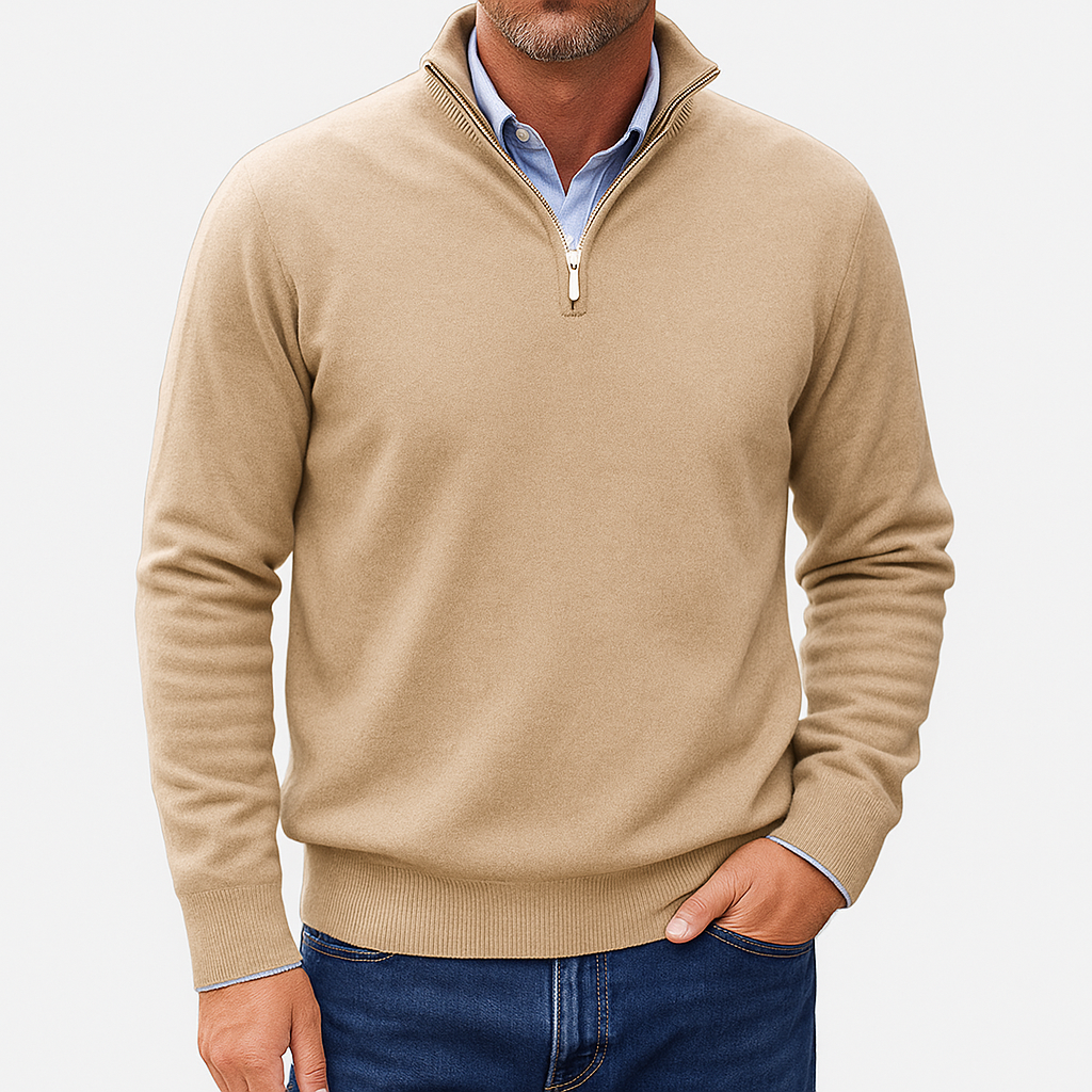 Men's Quarter Zip Sweater - Lightweight Knit Top 10