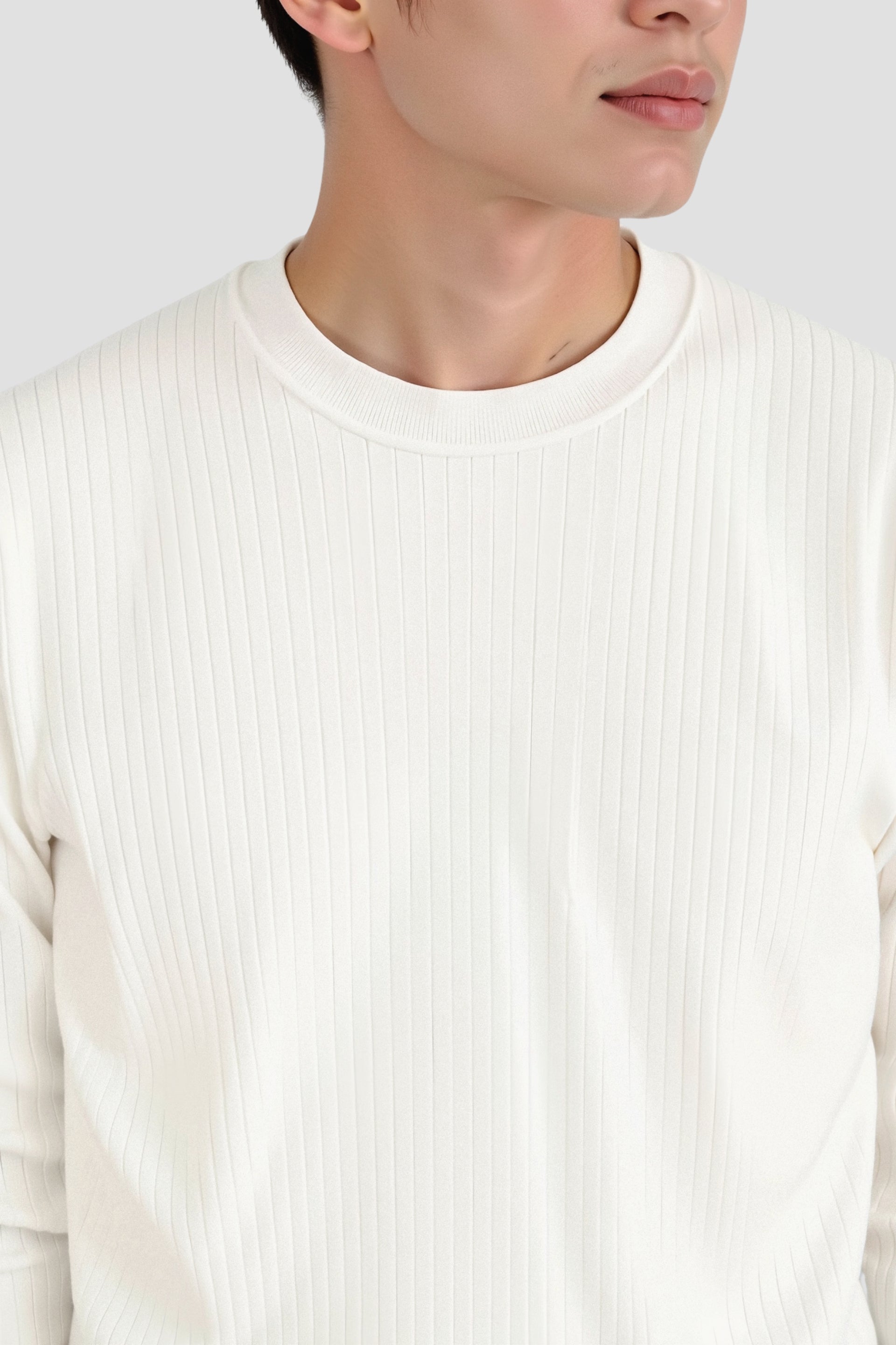Men's Ribbed Knit Long Sleeve Sweater 2