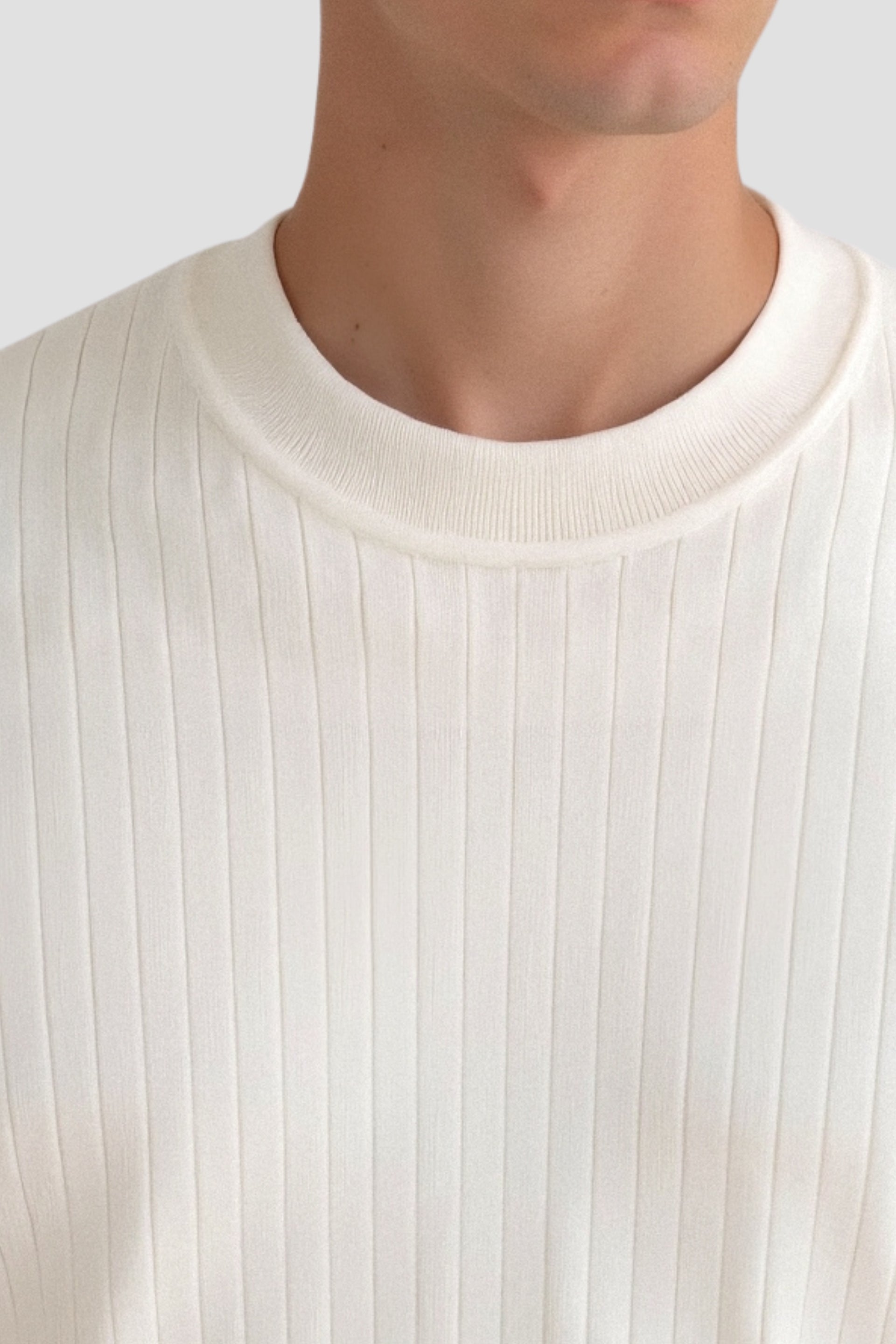 Men's Ribbed Knit Long Sleeve Sweater 6