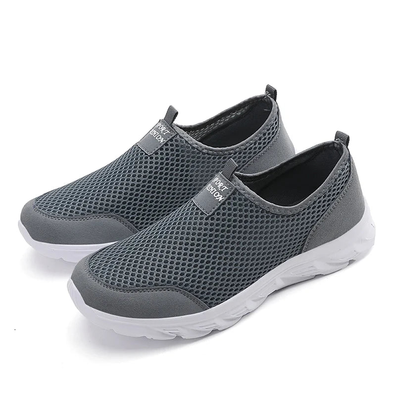 Men's Slip-On Shoes Black Size 42 Mesh Lightweight Casual Walking 5