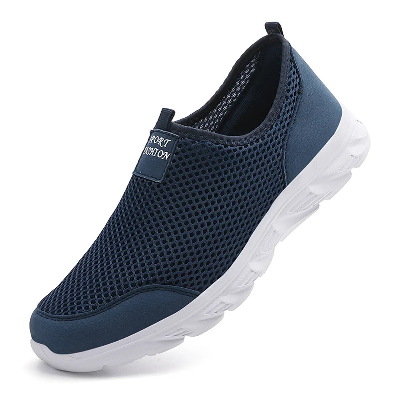 Men's Slip-On Shoes Black Size 42 Mesh Lightweight Casual Walking 8
