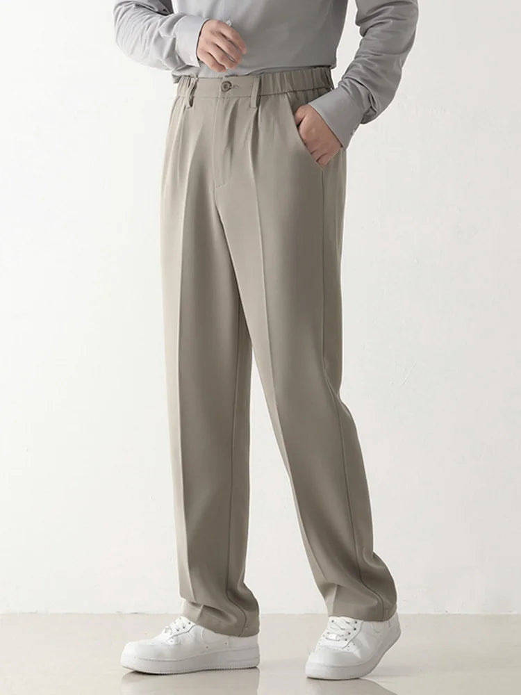 Men's Tailored Draped Pants with Tapered Leg – Polyester Blend for Formal Wear and Sophisticated Style 3