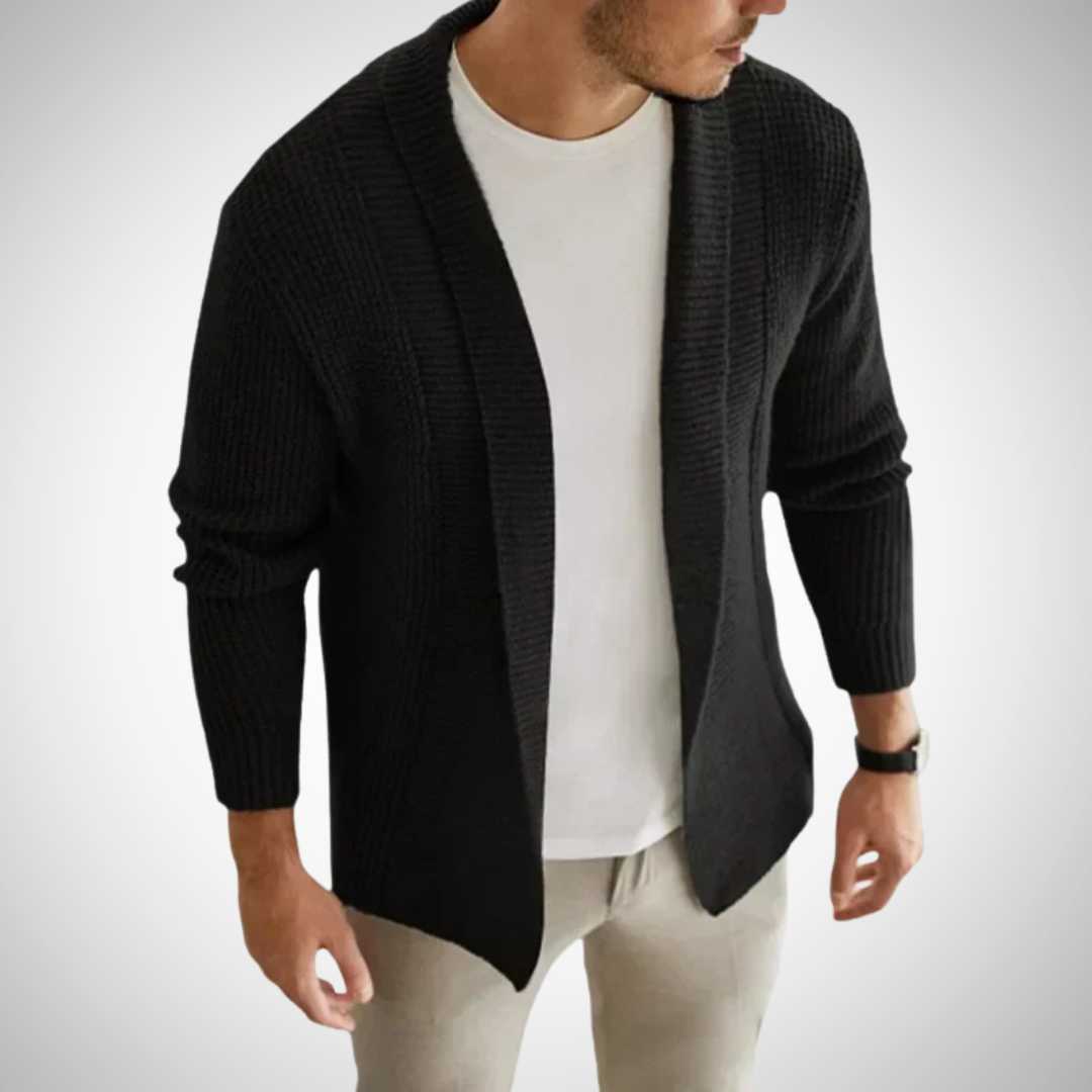 Men's Zip Up Cardigan - Stylish Knitted Layering Piece 0