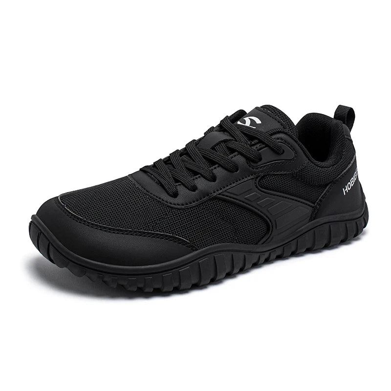 Men's and Women's Running Shoes Black Size 10 Artificial Leather Wide Toe 1