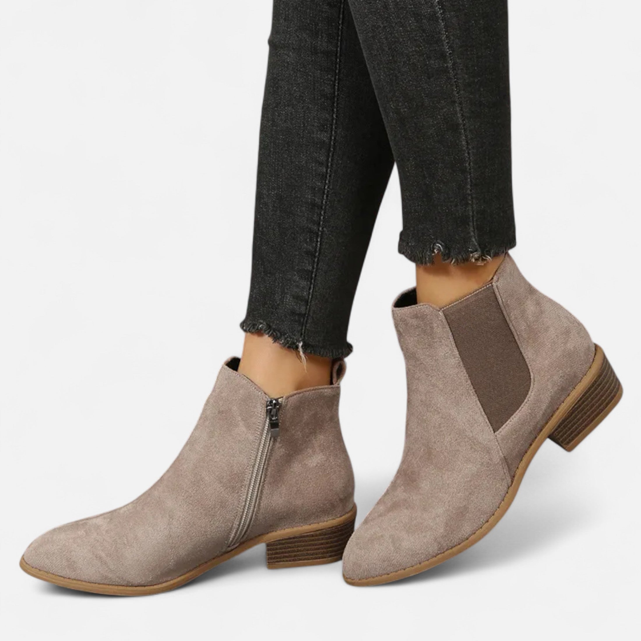 Mid Heel Chelsea Boots – Soft Suede – Versatile Everyday Style 0