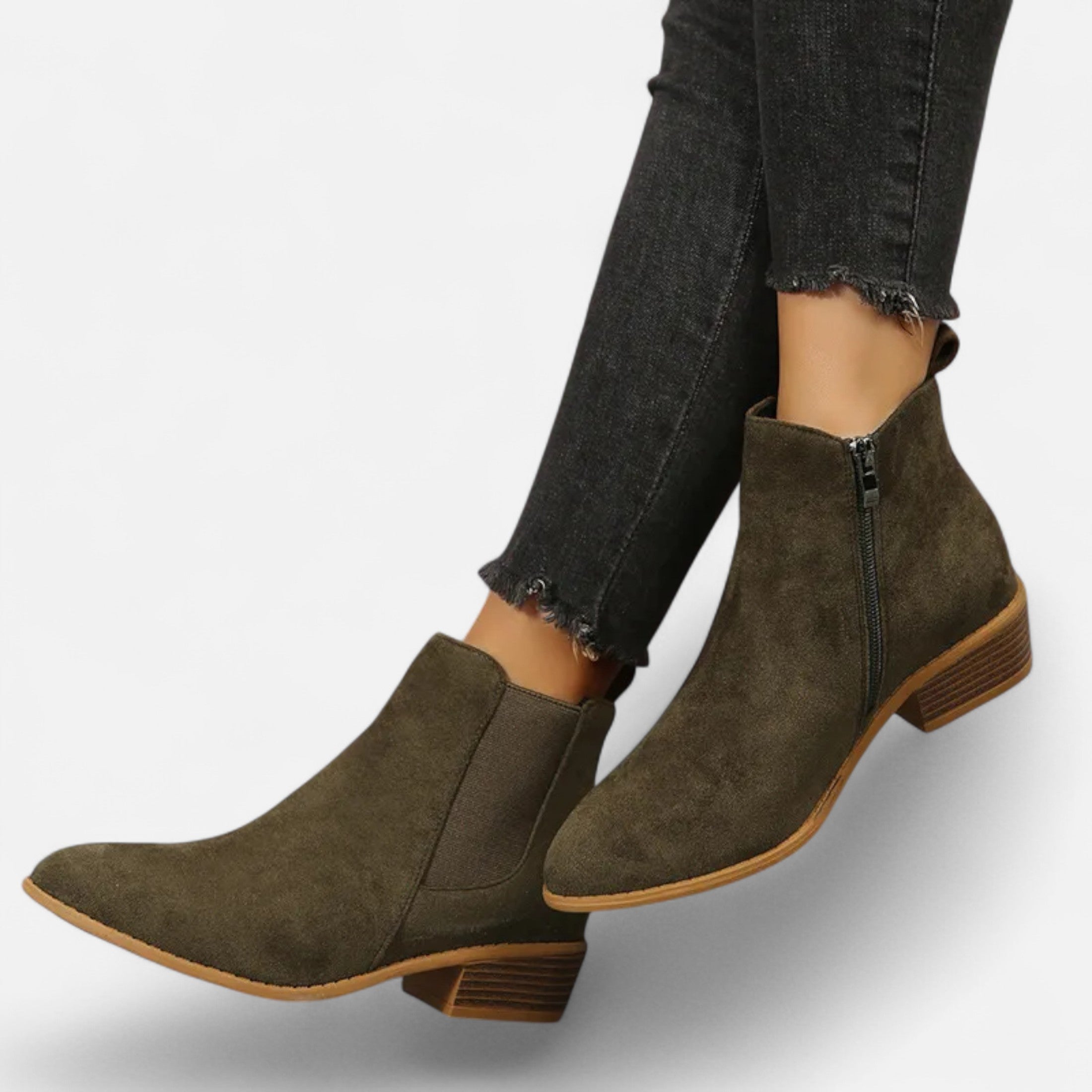 Mid Heel Chelsea Boots – Soft Suede – Versatile Everyday Style 9