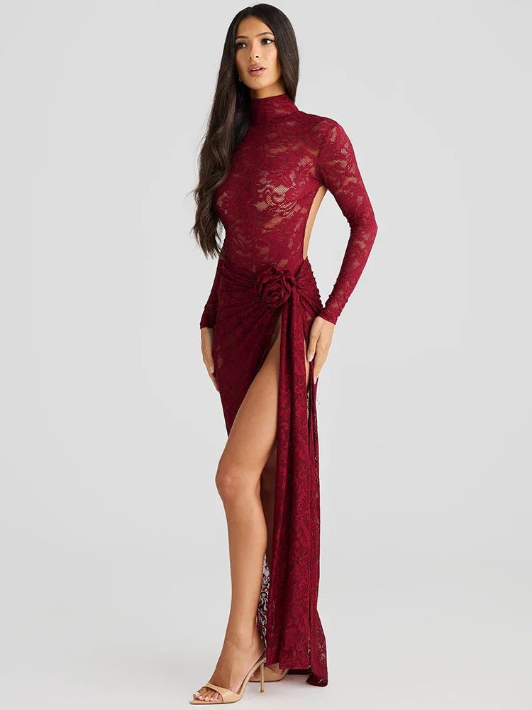 Long Sleeve Maxi Dress – Alluring Elegance for Formal Occasions - 3