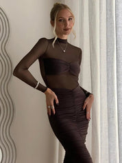 Midi Dress – Flattering Fit for Night Out Elegance - 7