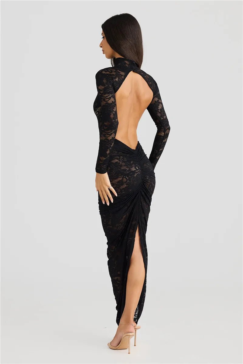 Long Sleeve Maxi Dress – Alluring Elegance for Formal Occasions - 7