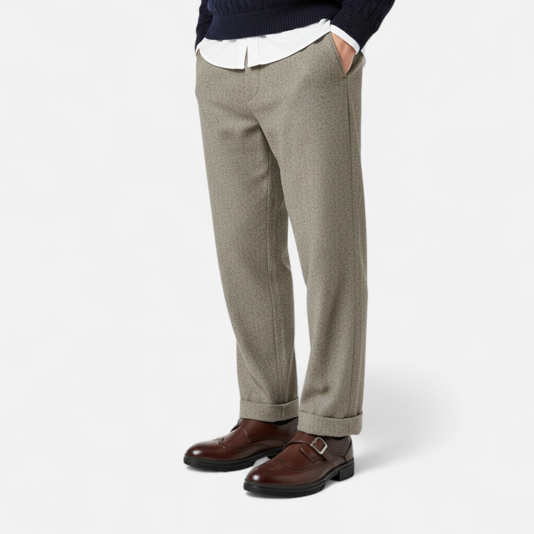 Monk Strap Brogue Oxford Shoes – Elegant Formal Style – Perfect for Events 1