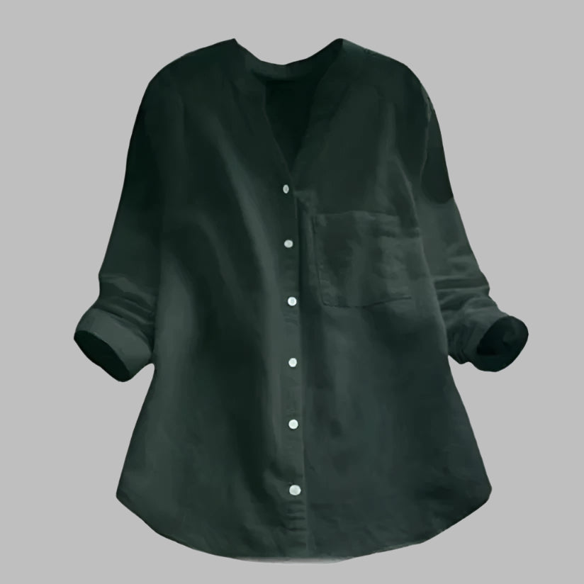 Button-Up Blouse – Relaxed Fit – Casual Everyday Style