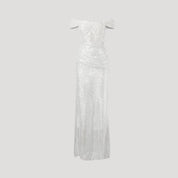 Off-Shoulder Maxi Dress – Sequin Detail – Elegant Wedding Guest Look 6