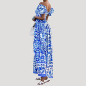 Off Shoulder Maxi Dress – Puff Sleeves – Effortless Summer Vibes 2