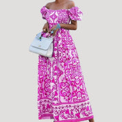 Off Shoulder Maxi Dress – Puff Sleeves – Effortless Summer Vibes 5