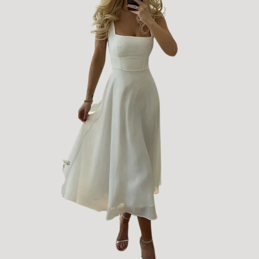 One Shoulder Maxi Dress – Lightweight Chiffon – Elegant Wedding Guest Style 0