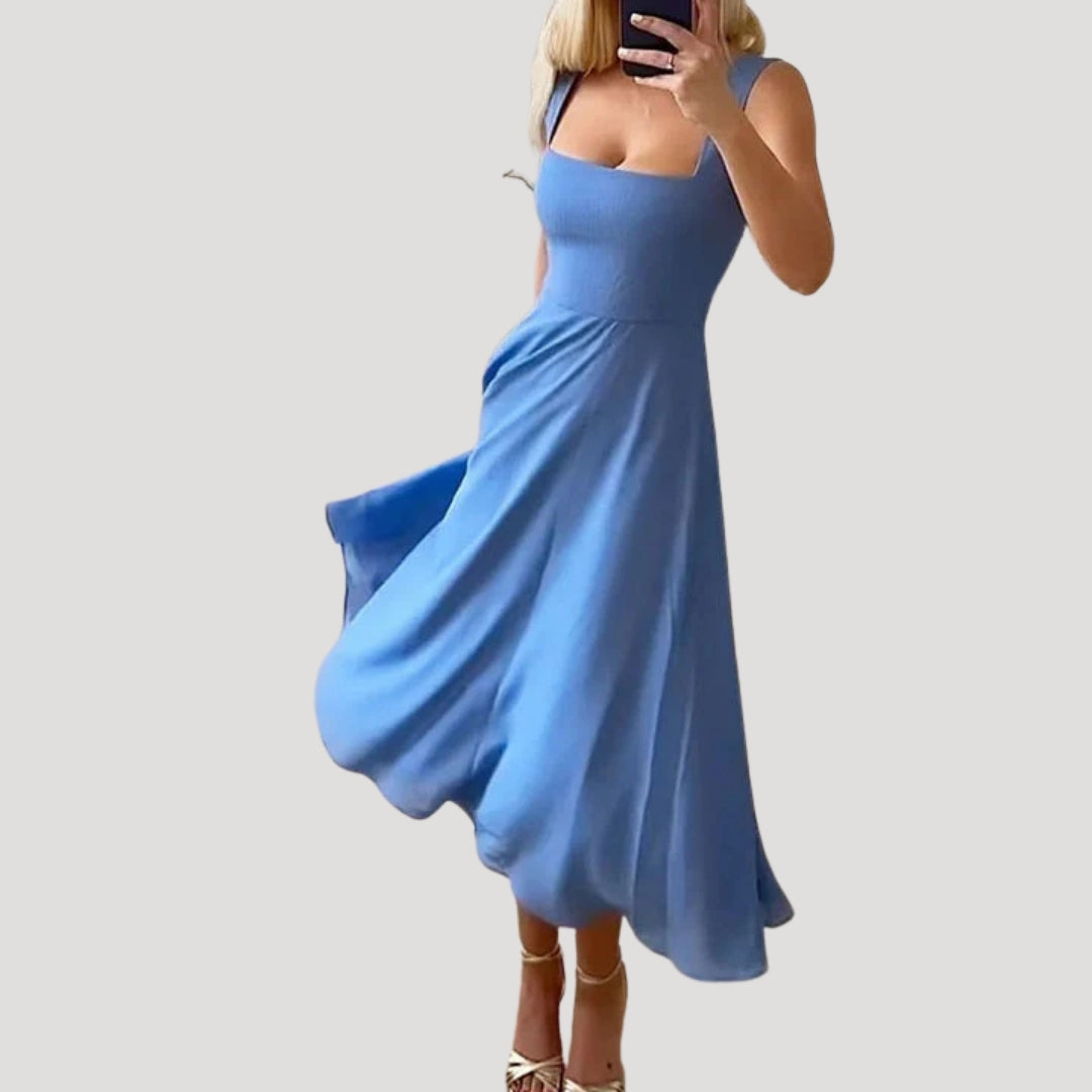 One Shoulder Maxi Dress – Lightweight Chiffon – Elegant Wedding Guest Style 2