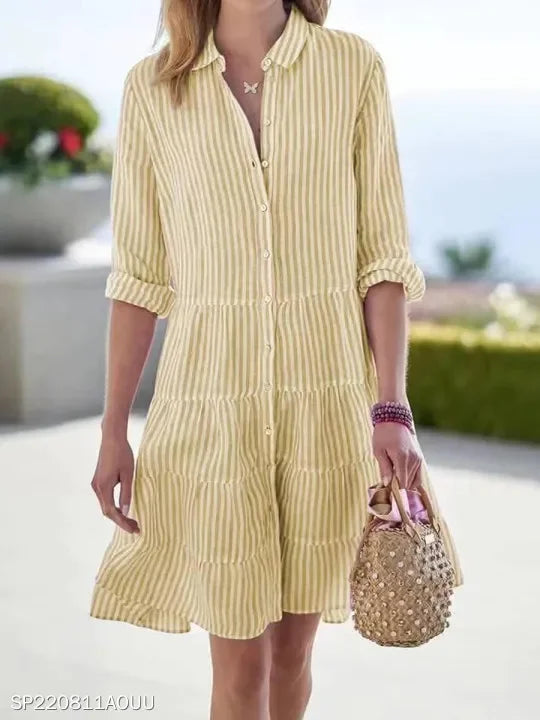 Oversized Dress – Striped Design – Casual Weekend Chic 2
