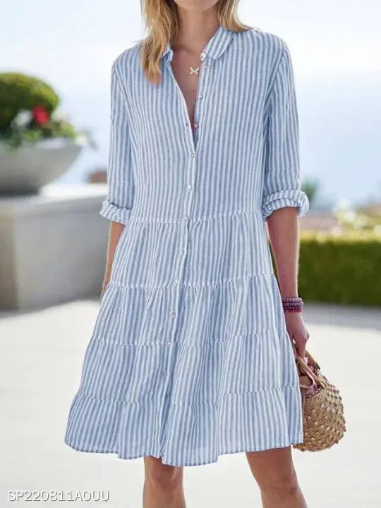 Oversized Dress – Striped Design – Casual Weekend Chic 3