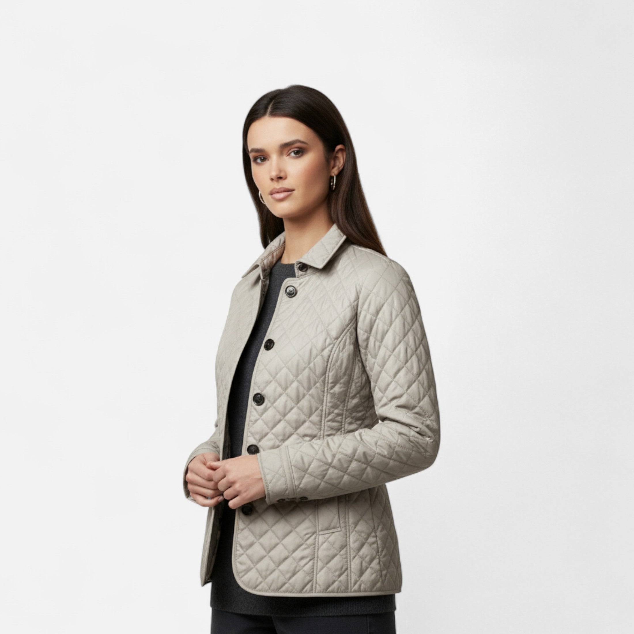 Padded Jacket – Slim-Fit Cut – Chic Winter Outing Style 1