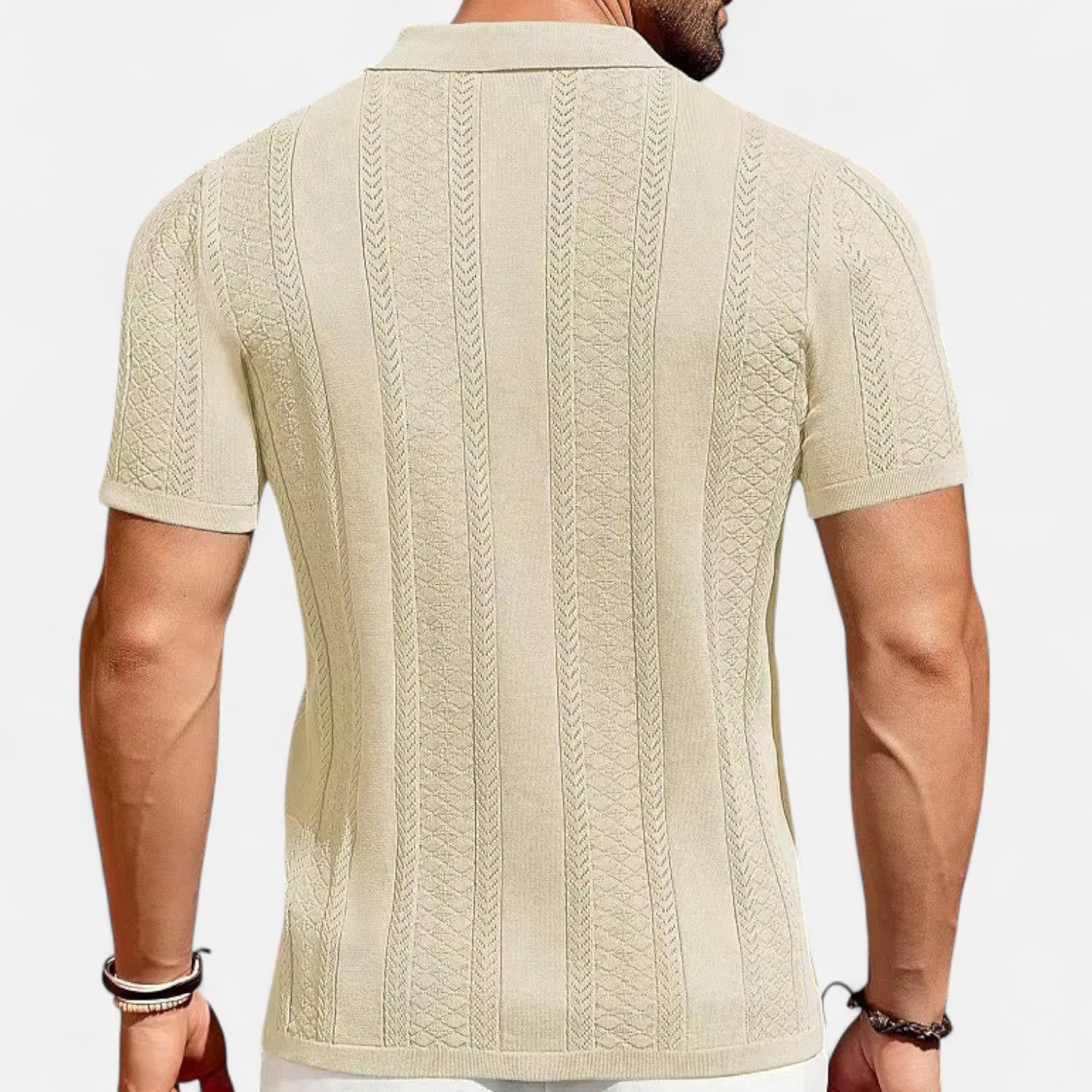 Patchwork Knit Shirt – Unique Design – Casual Everyday Style 4