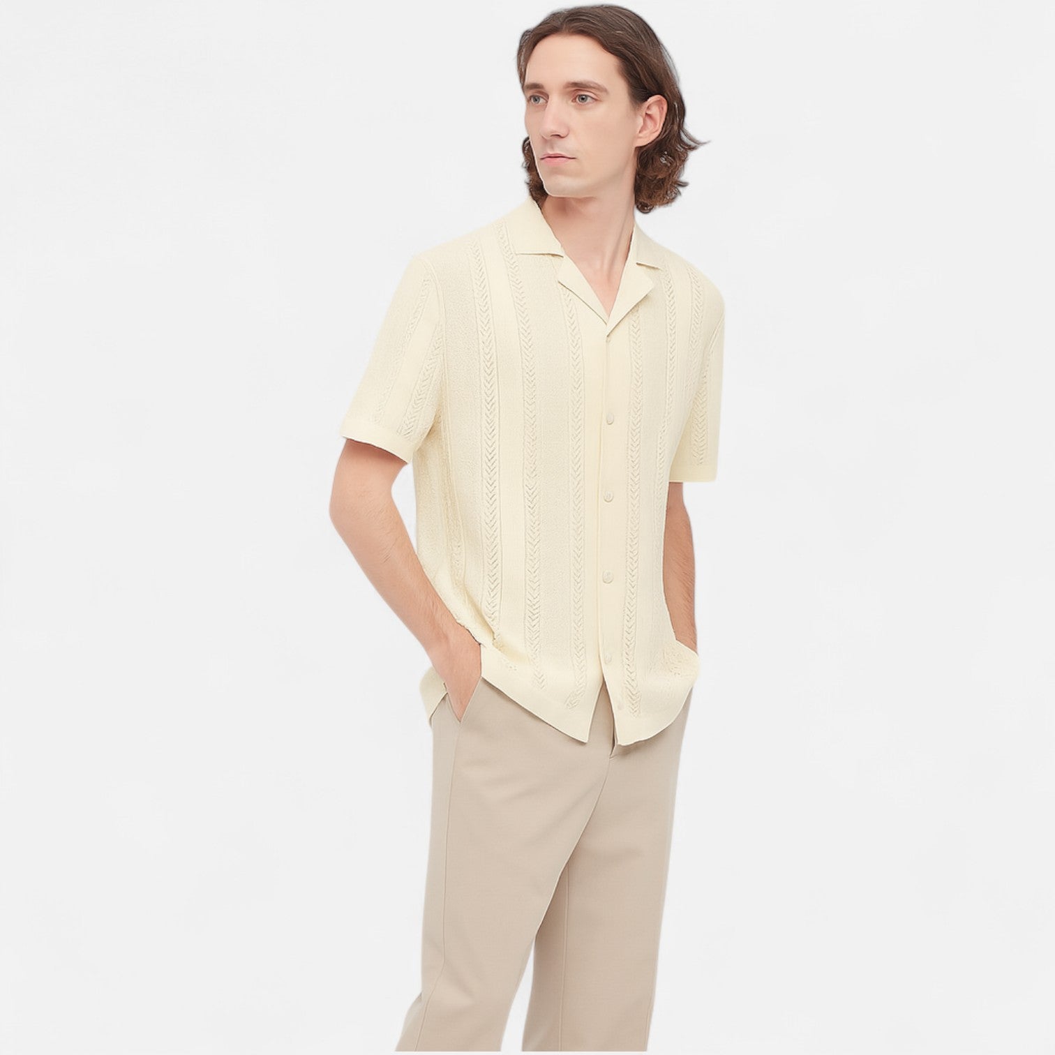 Patchwork Knit Shirt – Unique Design – Casual Everyday Style 5