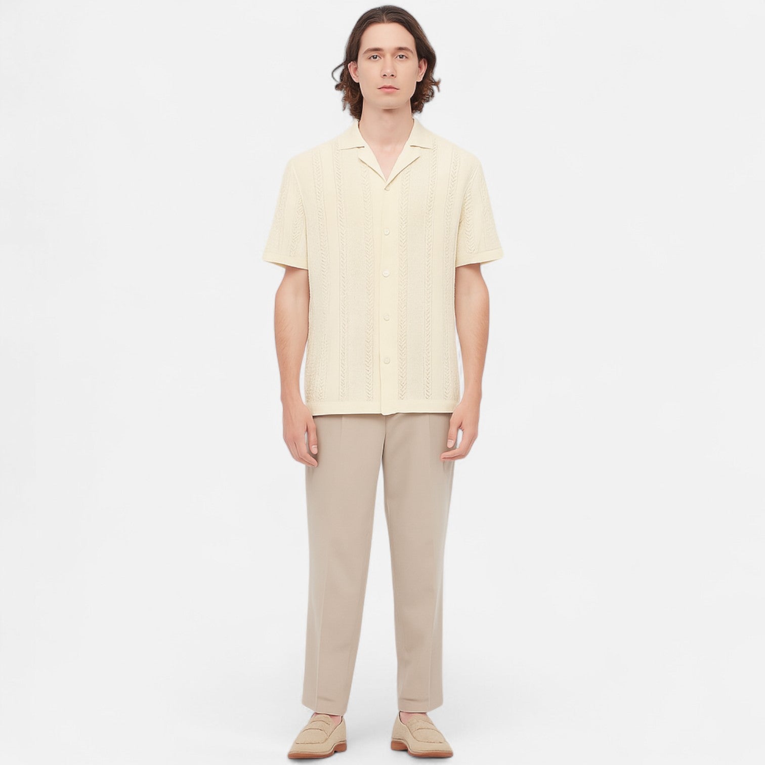 Patchwork Knit Shirt – Unique Design – Casual Everyday Style 6