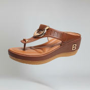 Platform Sandals – Toe Post & Metallic Ring – Bold Everyday Comfort