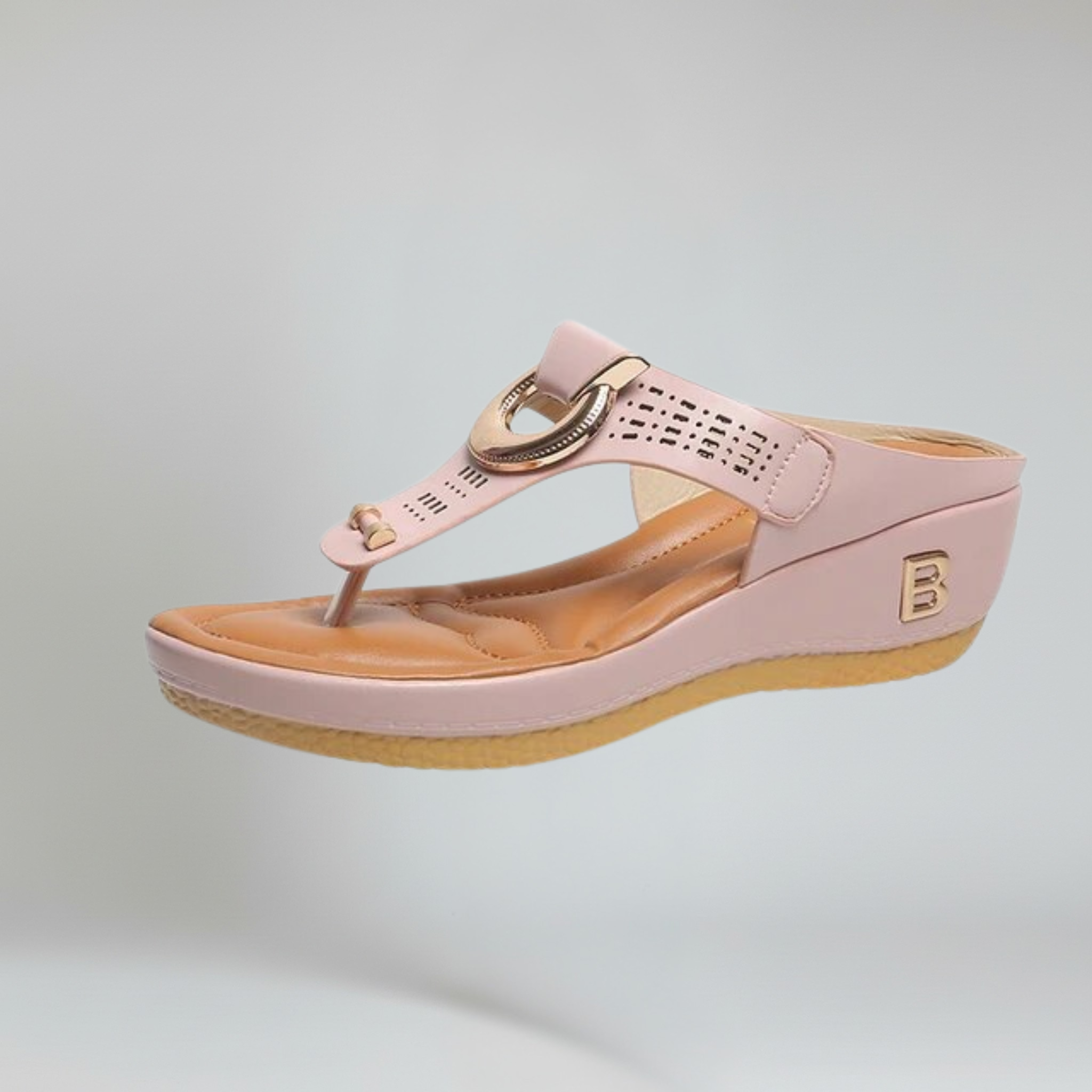 Platform Sandals – Toe Post & Metallic Ring – Bold Everyday Comfort