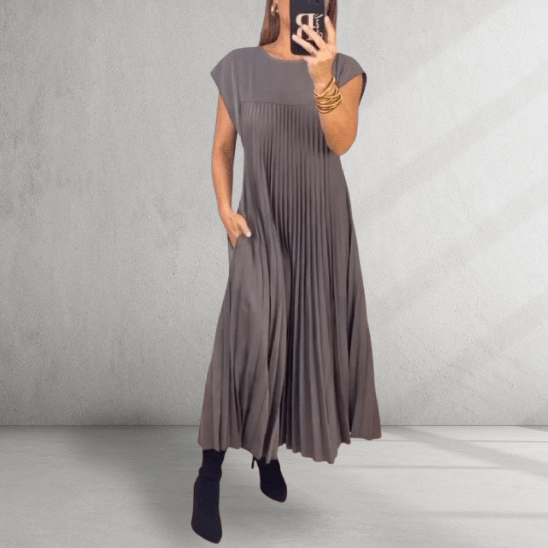 Pleated Maxi Dress