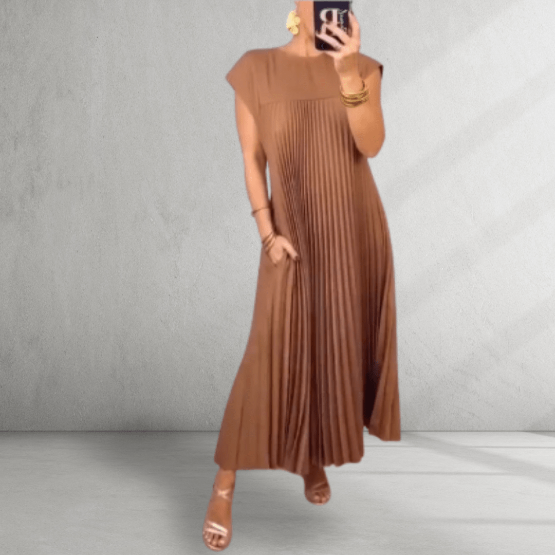 Pleated Maxi Dress