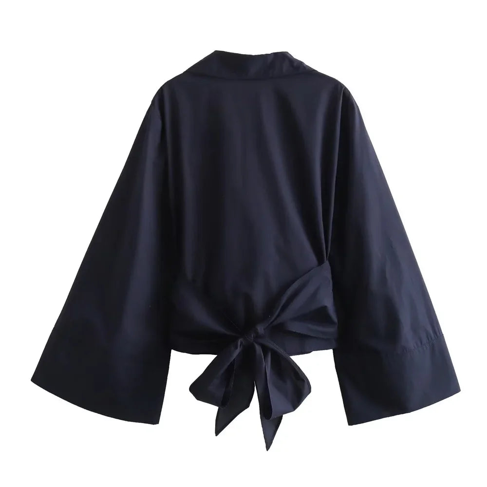 Polo Shirt – Bow Tie Detail – Casual Chic Brunch Style 2