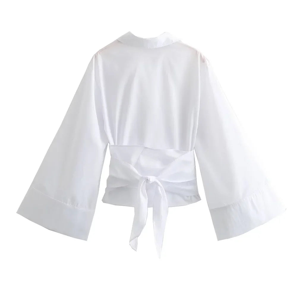 Polo Shirt – Bow Tie Detail – Casual Chic Brunch Style 4