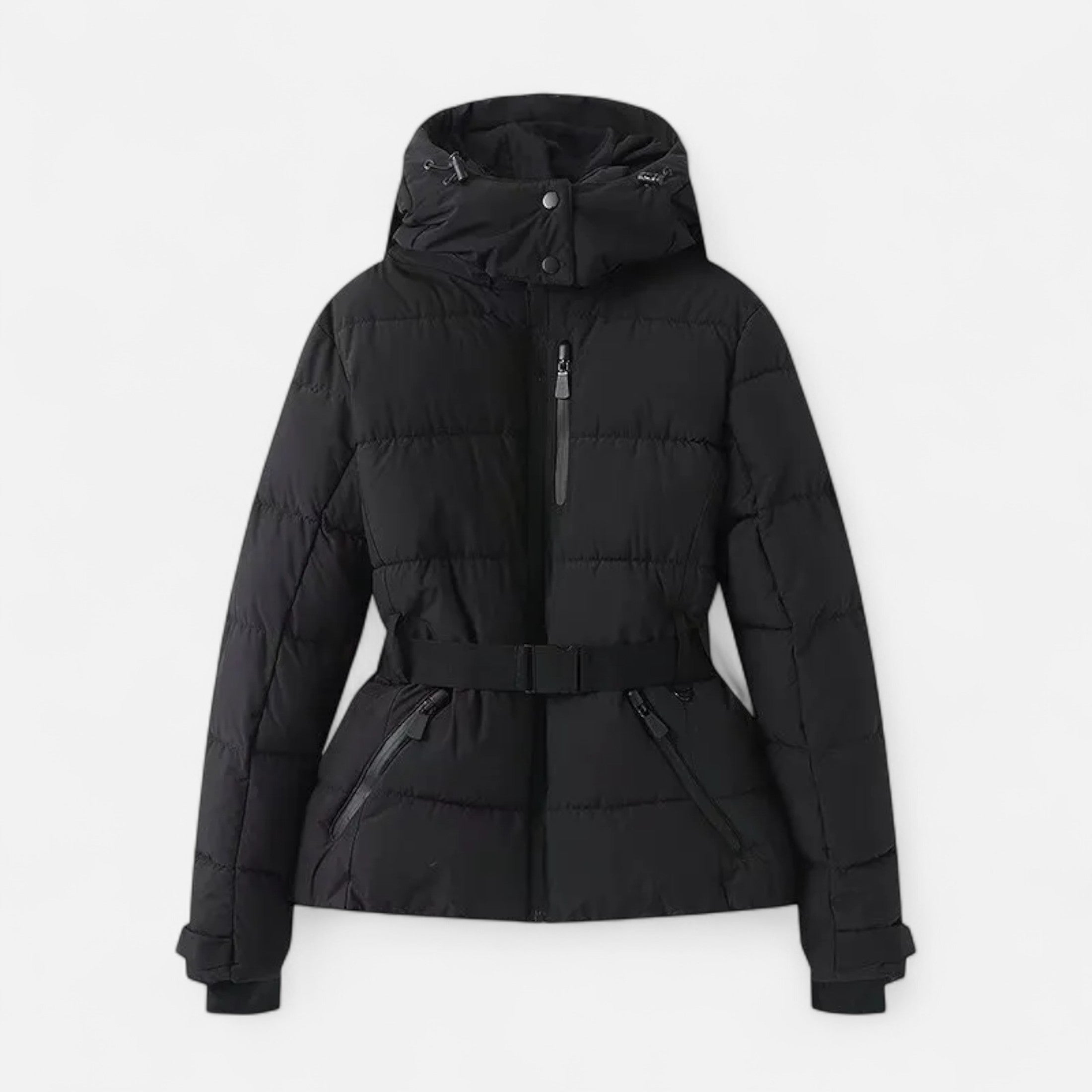 Puffer Jacket – Adjustable Belt – Chic Winter Wardrobe Essential 0