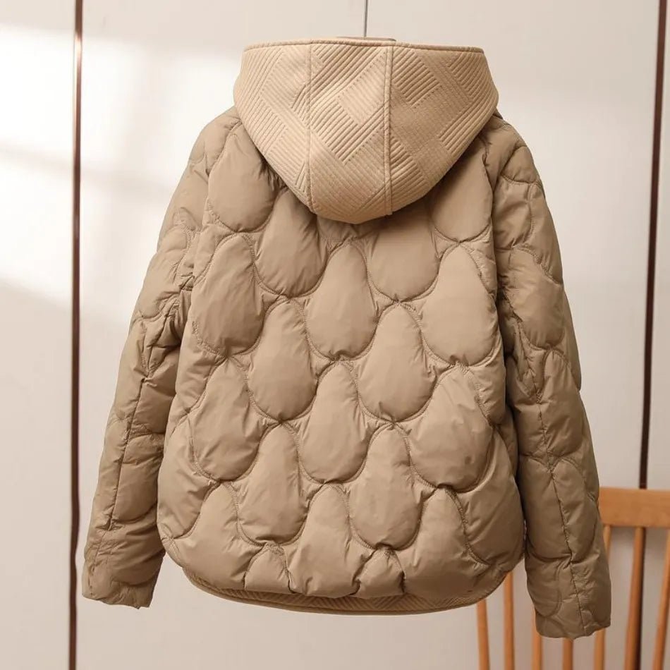 Quilted Black Puffer Jacket for Women – Lightweight Insulated Outerwear with Dual Closure 1