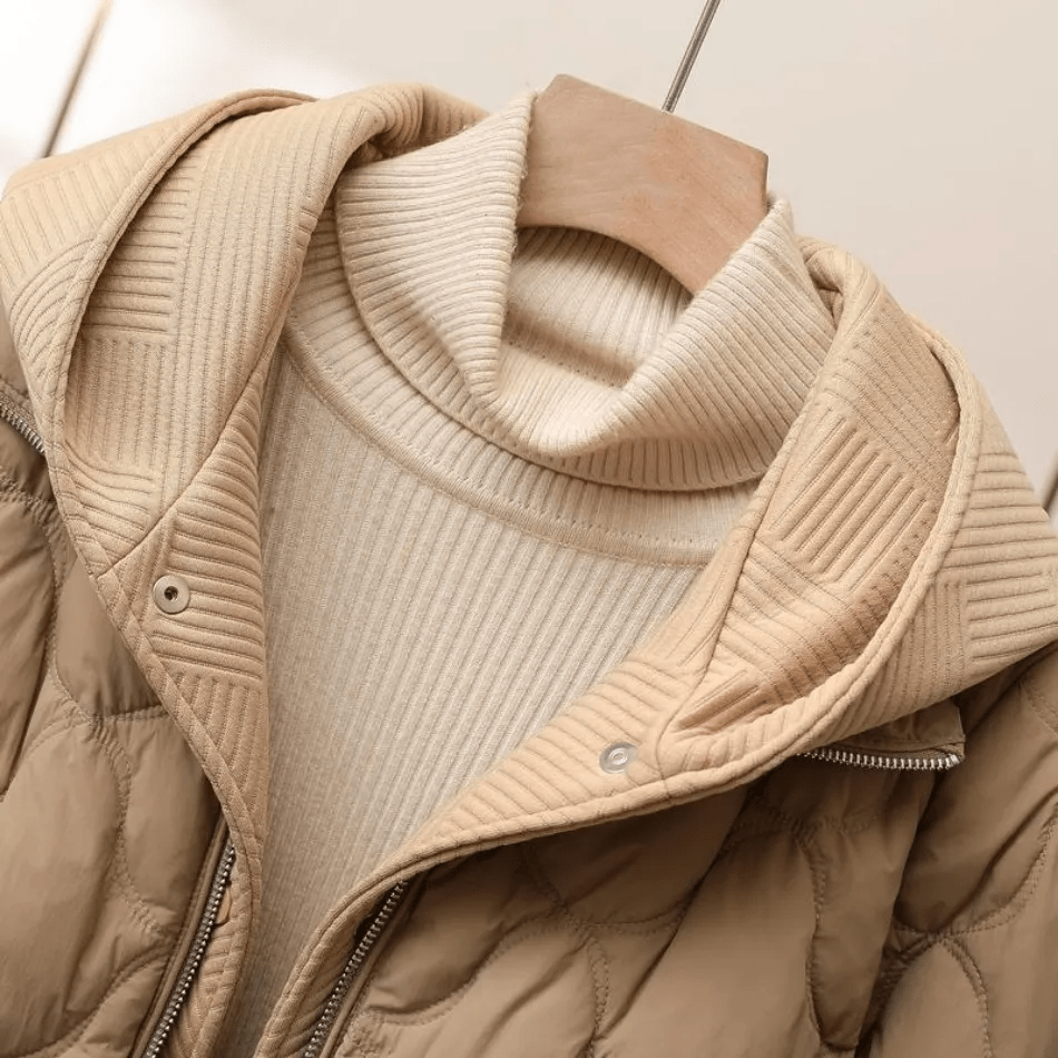 Quilted Black Puffer Jacket for Women – Lightweight Insulated Outerwear with Dual Closure 2