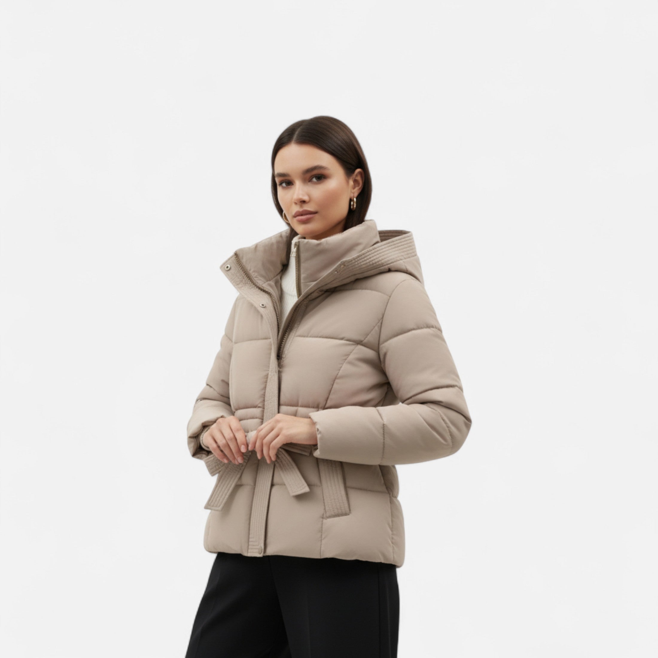 Quilted Jacket – Belted Design – Chic Winter Wardrobe Essential 1
