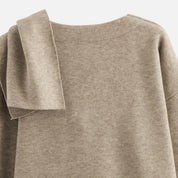 Quilted Winter Coat – Integrated Asymmetrical Scarf – Chic Everyday Style 3