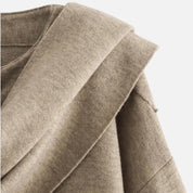 Quilted Winter Coat – Integrated Asymmetrical Scarf – Chic Everyday Style 6