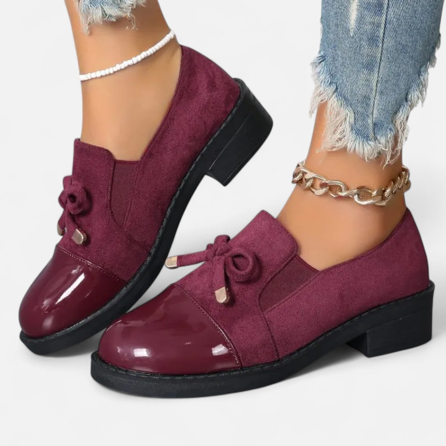 Retro Loafers – Decorative Bow – Everyday Chic for Women 9